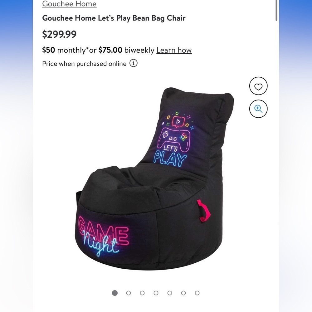 Gouchee Home Let’s Play Bean Bag Chair